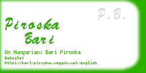 piroska bari business card